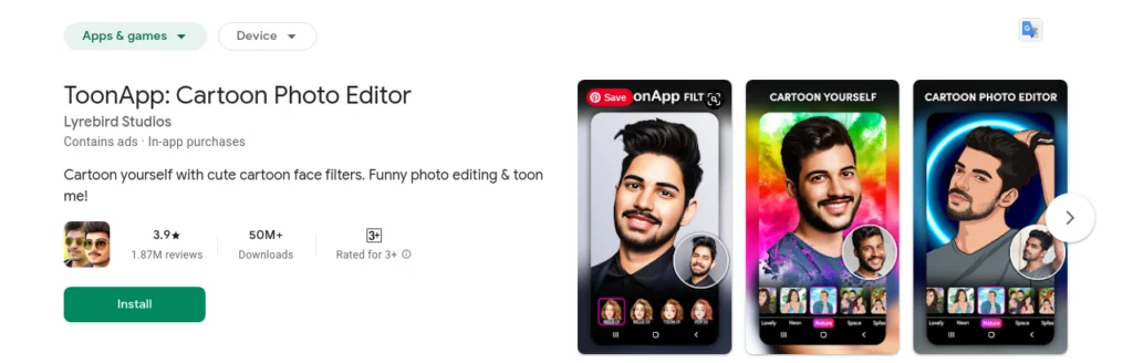 Toon App Photo Editor