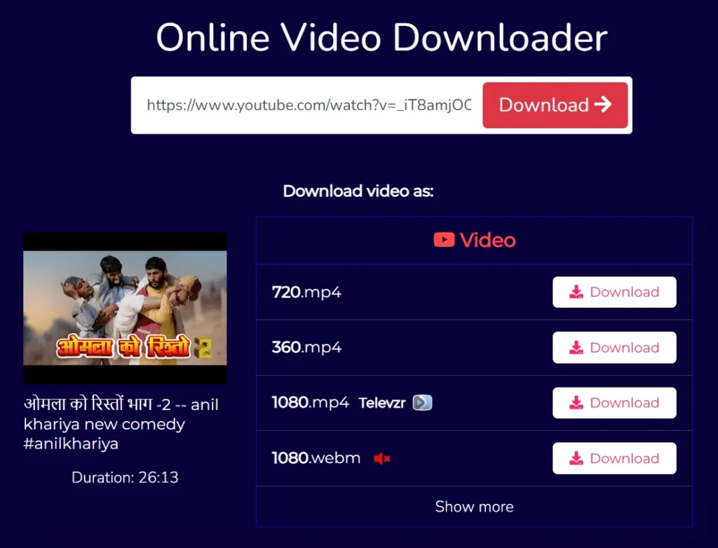 SS Youtube Video Download Pic